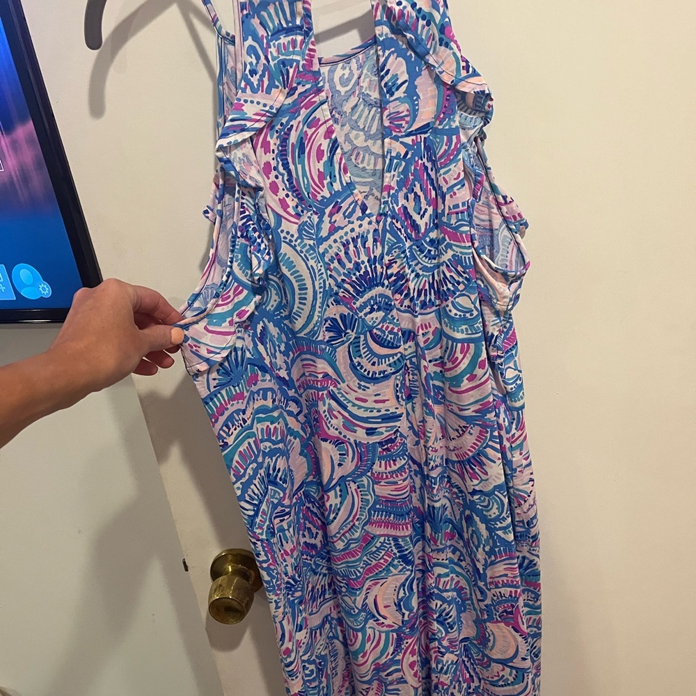 Lilly Pulitzer Blue and Pink Patterned Dress